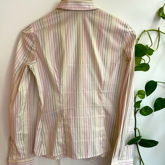 LALTRAMODA unique raw edge ruffle shirt - Picture 5 of 7